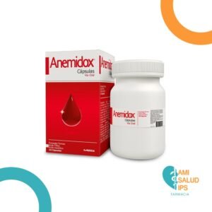 ANEMIDOX ACIDO ASCORBICO 100MG, ACIDO FOLICO 1MG, FUMARATO FERROSO 330MG FRASCO*30 CAPSULAS ALTEA FARMACEUTICA