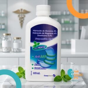 HIDROXIDO DE ALUMINIO 4G, HIDROXIDO DE MAGNESIO 4G, SIMETICONA 0.4G SUSPENSION ORAL FRASCO*360ML - COASPHARMA