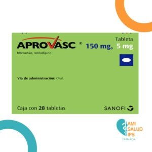 IRBESARTAN/AMLODIPINO 150MG/5MG COMPRIMIDO RECUBIERTO APROVASC