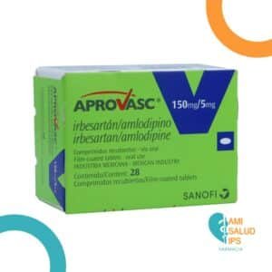 IRBESARTAN/AMLODIPINO 150MG/5MG COMPRIMIDO RECUBIERTO APROVASC