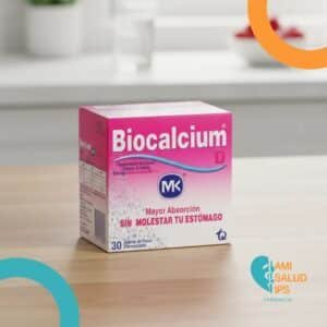 BIOCALCIUM D CITRATO DE CALCIO 500MG, VITAMINA D3 200UI POLVO EFERVESCENTE CAJA*30 SOBRES - TECNOQUIMICAS