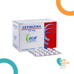 CETIRIZINA 10MG TABLETA RECUBIERTA ECAR