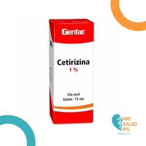 CETIRIZINA 1% GOTAS FRASCO*15ML GENFAR