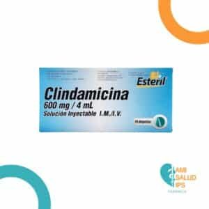 CLINDAMICINA 600MG/4ML SOLUCION INYECTABLE I.M/I.V AMPOLLA BIOESTERIL