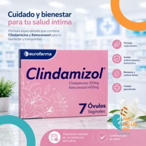 CLINDAMIZOL CLINDAMICINA 100MG, KETOCONAZOL 400MG C*7 OVULOS VAGINALES - EUROFARMA