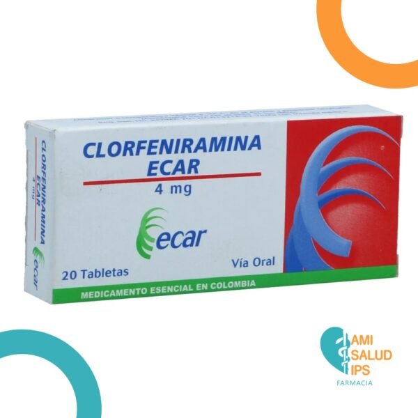 CLORFENIRAMINA 4MG TABLETA ECAR