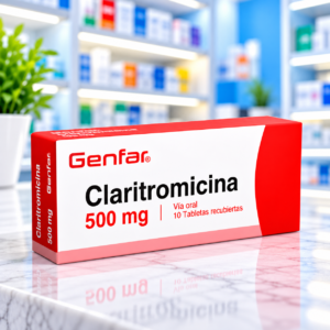 CLARITROMICINA 500MG C*10 TABLETAS RECUBIERTAS - GENFAR