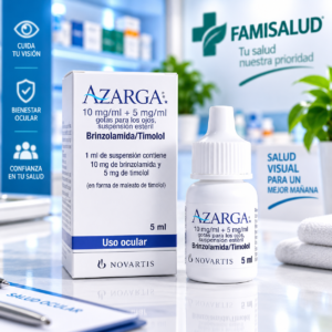 AZARGA BRINZOLAMIDA 1%, TIMOLOL 0.5% SUSPENSION OFTALMICA FRASCO*5ML - NOVARTIS