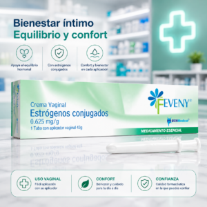 FEVENY ESTROGENOS CONJUGADOS 0.625MG/G CREM VAGINAL TUBO*43G + APLICADORES FAES FARMA