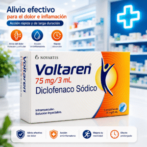 VOLTAREN DICLOFENACO 75MG/3ML SOLUCION INYECTABLE C*5 AMPOLLAS DE 3ML NOVARTIS
