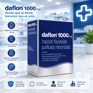 DAFLON SACHETS DIOSMINA 900MG, HESPERIDINA 100MG SUSPENSION ORAL C*30 SACHETS DE 10ML SERVIER