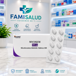 MYCOKEM MICOFENOLATO MOFETILO 500 MG C*50 TABLETAS ASCEND