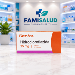 HIDROCLOROTIAZIDA 25MG BLISTERS * 30 TABLETAS GENFAR