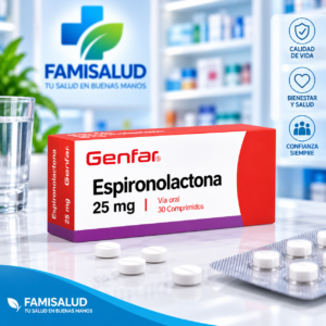 ESPIRONOLACTONA 25MG BLISTERS*30 COMPRIMIDOS GENFAR
