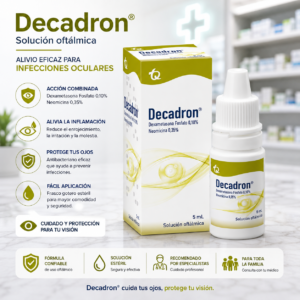 DECADRON DEXAMETASONA 0.10%, NEOMICINA 0.35% SOLUCION OFTALMICA  FRASCO *5ML TECNOQUIMICAS