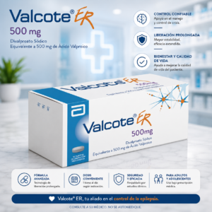 VALCOTE 500 ER DIVALPROATO DE SODIO 500MG C*30 TABLETAS DE LIBERACION PROLONGADA ABBOTT