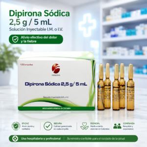 DIPIRONA SODICA 2,5G/5ML SOLUCION INYECTABLE * 5 AMPOLLAS FARMIONI