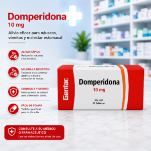 DOMPERIDONA 10MG C*20 TABLETAS - GENFAR