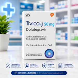 TIVICAY DOLUTEGRAVIR 50MG FRASCO*30 TABLETAS RECUBIERTAS - GLAXOSMITHKLINE