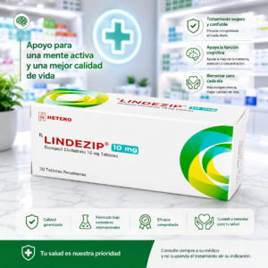 LINDEZIP DONEPEZILO 10MG C*30 TABLETAS RECUBIERTAS HETERO