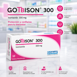 ISONIAZIDA 300MG C*10 TABLETAS RECUBIERTAS GOTBISON