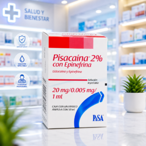 PISACAINA LIDOCAINA 20MG, EPINEFRINA 0.005MG SOLUCION INYECTABLE VIAL*50ML - PISA