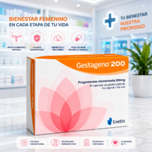 GESTAGENO PROGESTERONA MICRONIZADA 200 MG C*30 CAPSULAS EXELTIS