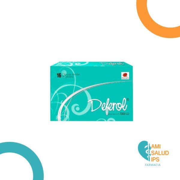 COLECALCIFEROL VITAMINA D3 7000 UI CAPSULAS BLANDAS DE GELATINA DEFEROL