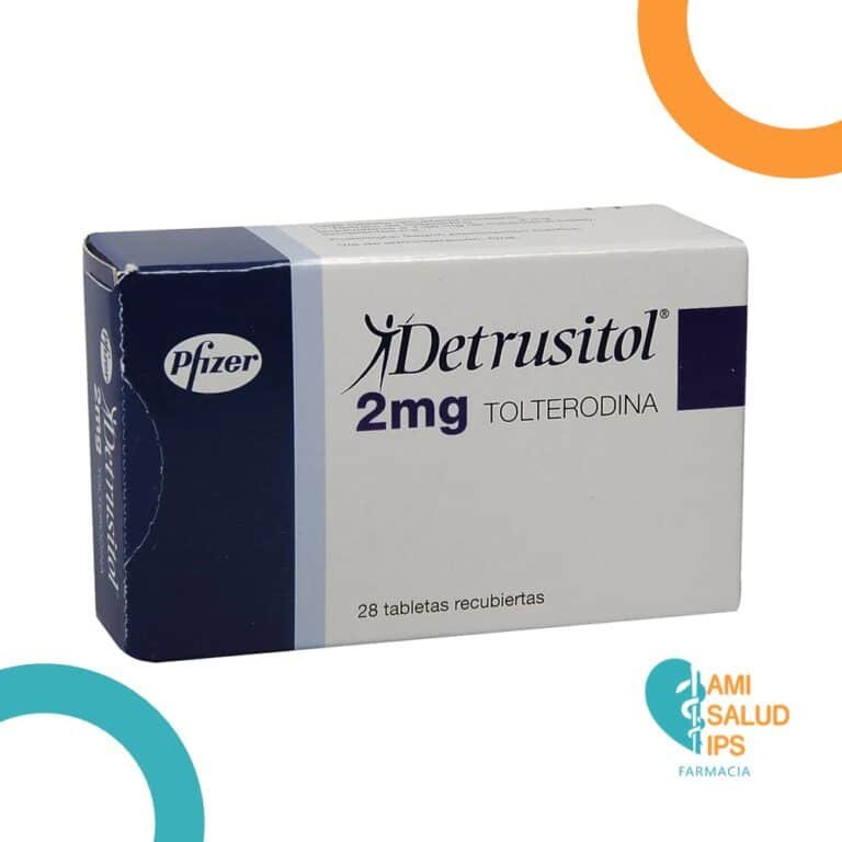 DETRUSITOL TOLTERODINA TARTRATO 2MG C*28 TABLETAS RECUBIERTAS PFIZER ...