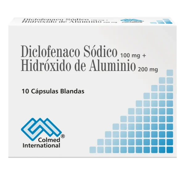 DICLOFENACO 100MG + HIDROXIDO DE ALUMINIO 200MG CAPSULA BLANDA COLMED