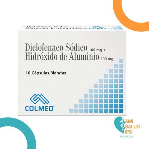 DICLOFENACO 100MG + HIDROXIDO DE ALUMINIO 200MG CAPSULA BLANDA COLMED