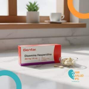 DIOSMINA 450MG, HESPERIDINA 50MG C*30 COMPRIMIDOS RECUBIERTOS GENFAR