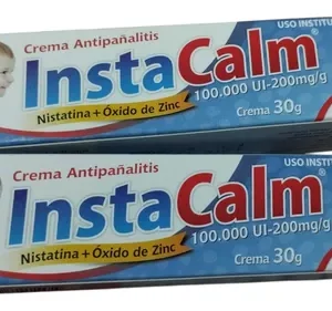 NISTATINA + OXIDO DE ZINC 100.000 UI - 200MG/G CREMA ANTIPAÑALITIS TUBO*30G INSTACALM