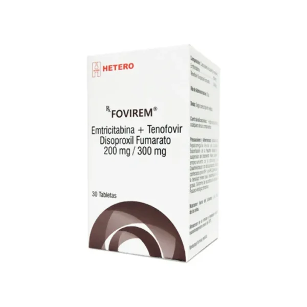 EMITRICITABINA 200MG +TENOFOVIR 300MG TABLETAS FOVIREM HETERO