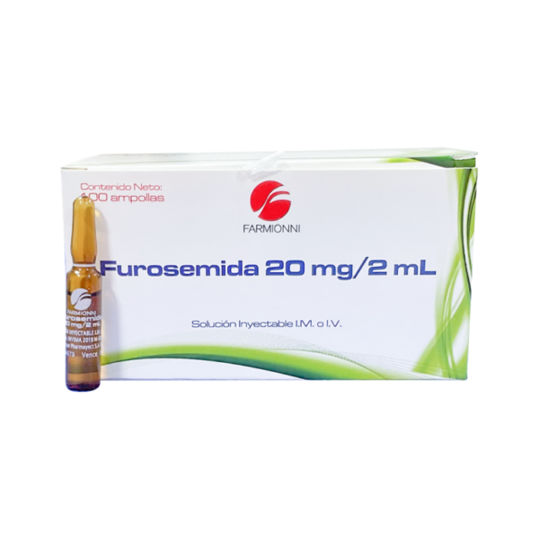 FUROSEMIDA 20MG/2ML SOLUCION INYECTABLE FARMIONI
