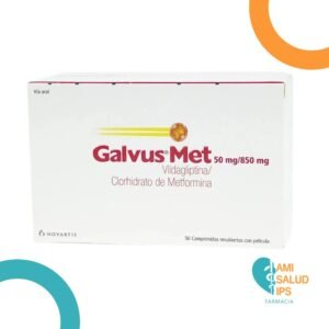 VILDAGLIPTINA/METFORMINA 50MG/1000MG COMPRIMIDOS RECUBIERTOS CON PELICULA GALVUS MET