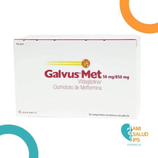 VILDAGLIPTINA/METFORMINA 50MG/1000MG COMPRIMIDOS RECUBIERTOS CON PELICULA GALVUS MET