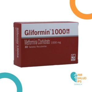 METFORMINA 1000MG TABLETA RECUBIERTA GLIFORMIN 1000