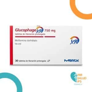 GLUCOPHAGE XR 750 METFORMINA 750MG C*30 TABLETAS DE LIBERACION PROLONGADA MERCK