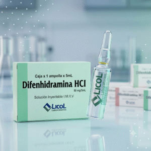 DIFENHIDRAMINA HCL 50MG/5ML SOLUCION INYECTABLE I.M/I.V AMPOLLA*5ML - LICOL