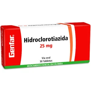 HIDROCLOROTIAZIDA 25MG TABLETA GENFAR
