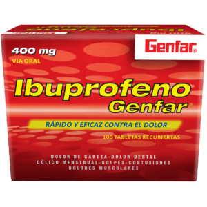 IBUPROFENO 400MG TABLETA RECUBIERTA GENFAR