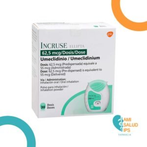 UMECLIDINIO 62,5MCG POLVO PARA INHALACION ORAL INCRUSE ELLIPTA X 30 DOSIS GLAXOSMITHKLINE