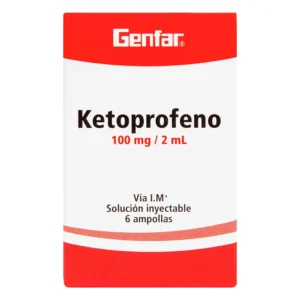 KETOPROFENO 100MG/2ML SOLUCION INYECTABLE I.M GENFAR