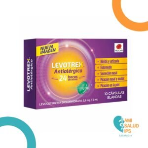 LEVOCETIRIZINA DICLORHIDRATO 5MG CAPSULA BLANDA LEVOTREX