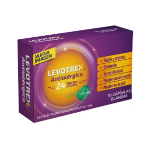 LEVOCETIRIZINA DICLORHIDRATO 5MG CAPSULA BLANDA LEVOTREX