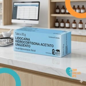 LIDOCAINA 5G, HIDROCORTISONA ACETATO 0.28G UNGÜENTO  RECTAL TUBO*20G + CANULAS ROPSOHN