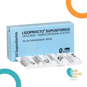 LIDOPROCTO SUPOSITORIOS LIDOCAINA 60MG / HIDROCOR 5MG C*10 ROPSOHN