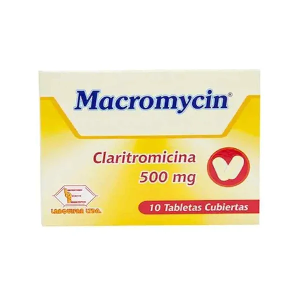 CLARITROMICINA 500MG TABLETA MACROMYCIN