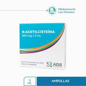 N-ACETILCISTEINA 300MG/3ML SOLUCION INYECTABLE IV/INHALATORIA ADS PHARMA